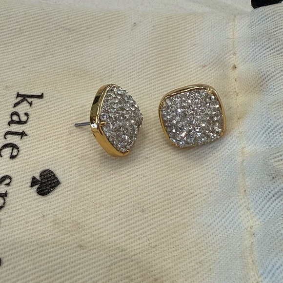 Kate Spade New York Pavé small square stud earrings - Picture 3 of 5